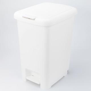 【NITORI 宜得利家居】腳踏按壓2用垃圾桶 45L WH(垃圾桶 腳踏 按壓)