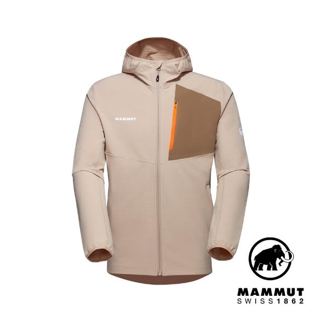 【Mammut 長毛象官方直營】Madris Light ML Hooded Jacket 防風刷毛連帽外套 薩凡納褐 男款 #1014-03841