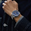 【CITIZEN 星辰】光動能航空三眼計時手錶-藍 送行動電源(CA4554-84L)