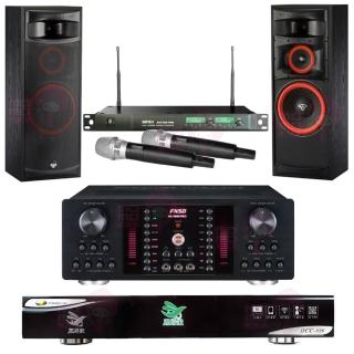 【點將家】DCC-899+FNSD AK-9800 PRO+ACT-869+XLS-12(點歌機4TB+擴大機+無線麥克風+卡拉OK喇叭)