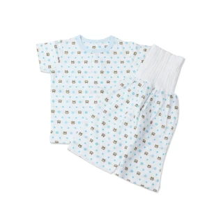 【JoyNa】夏季超薄純棉短袖上衣+護肚長褲(共兩款)