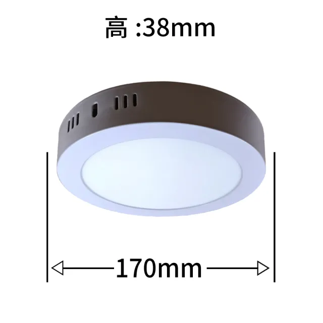 【彩渝】LED 超薄型吸頂燈 12W(平圓吸頂燈 高光效 客廳燈 臥室燈具 房間燈)