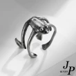 【Jpqueen】個性小青蛙復古可調不鏽鋼戒指(2色戒圍可選)
