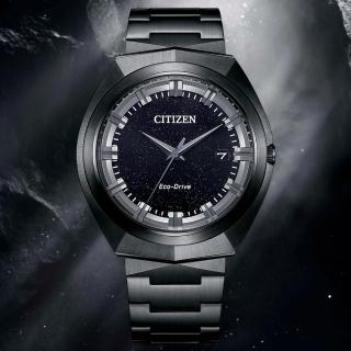 【CITIZEN 星辰】GENTS 無際星輝光動能時尚男錶-黑/42.5mm 母親節限定(BN1015-52E)