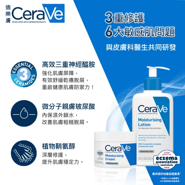 【CeraVe適樂膚】溫和洗卸潔膚乳100ml+長效保濕乳473ml 年度限定組_A(泡沫質地)