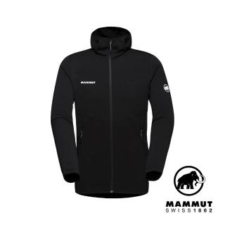 【mammut 長毛象】aconcagua light ml hooded jacket men 輕量刷毛連帽外套 黑色 男款 #1014-04250