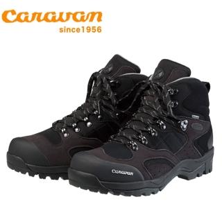 【Caravan】日本製 原廠貨 女 中筒防水 3E寬楦/登山鞋/郊山鞋/旅行 黑銀(C1 02S)