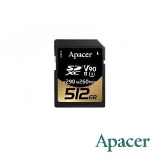 【Apacer 宇瞻】512GB SD UHS-II U3 V30 高速記憶卡 290MB/s(公司貨)