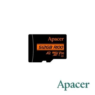 【Apacer 宇瞻】512GB MicroSDXC U3 V30 A2 Class10 記憶卡 100MB/s(公司貨)