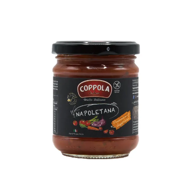 【Coppola】無加糖蔬菜番茄麵醬 180gx1罐