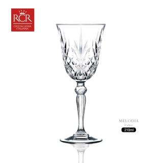 【RCR】無鉛水晶玻璃紅白酒杯 高腳杯(MELODIA 210ml 白酒杯 調酒杯 KAYEN)