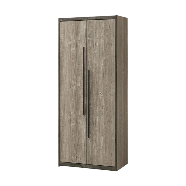 直人木業 現代風溫馨布織紋雙門高被櫃衣櫃75公分 推薦
