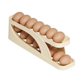 【Kyhome】冰箱側門雞蛋收納盒 自動滾落式雞蛋盒 雞蛋保鮮盒