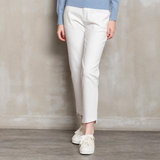 【perng yuh 芃諭名品】輕漾百搭 柔白 微彈 九分窄管褲(2023 AW Collection｜2C秋冬系列)