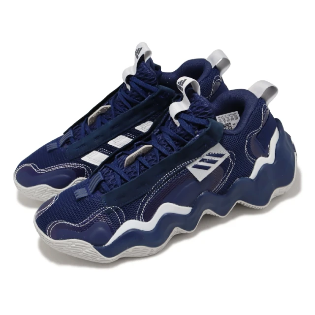 adidas 愛迪達 籃球鞋 Exhibit B Team Navy 藍 白 波浪紋 男鞋 緩震 愛迪達(GZ2386)