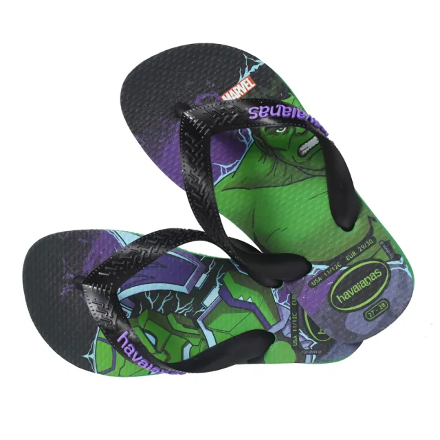 【havaianas 哈瓦仕】KIDS TOP MARVEL II　型號：00270　巴西集品(巴西品牌、巴西拖鞋、人字拖、夾腳拖)