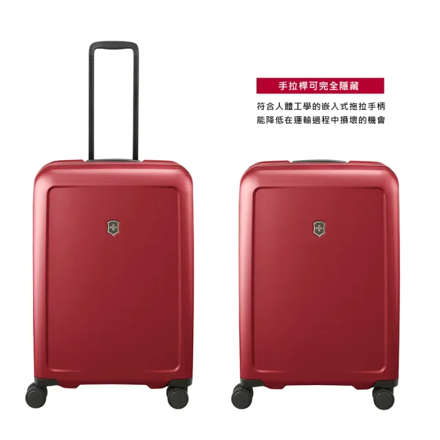 【VICTORINOX 瑞士維氏】CONNEX 可擴充26吋硬殼行李箱(紅)