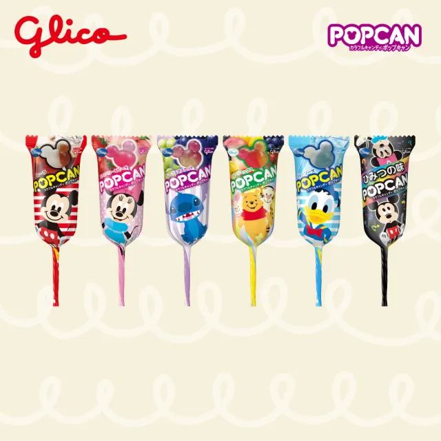 【Glico 格力高】Popcan 造型棒棒糖聖誕禮盒 6支/盒(迪士尼聯名限定)