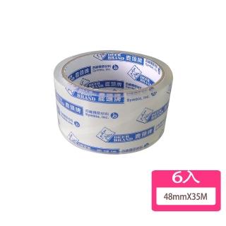 【DEER BRAND 鹿頭牌】透明OPP封箱膠帶 -6入 48mmx36.4M 開學文具
