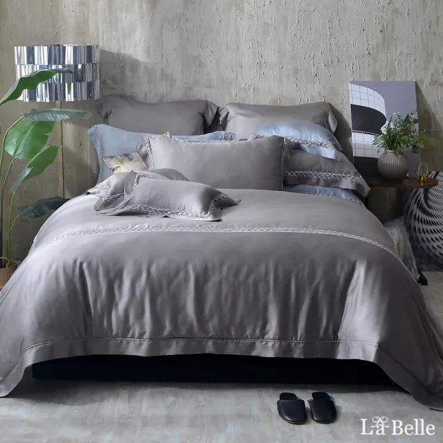 【La Belle】天絲蕾絲防蹣抗菌吸濕排汗兩用被床包組-雙人(多款任選)