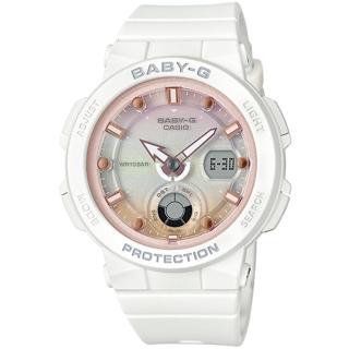 【CASIO 卡西歐】BABY-G 海灘旅人雙顯手錶(BGA-250-7A2/速)