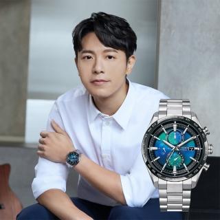 【CITIZEN 星辰】韋禮安配戴款 千彩之海 限量鈦金屬光動能電波萬年曆手錶 520禮物 送禮 男錶(AT8188-64L)