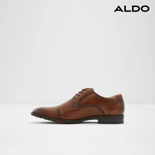 【ALDO】CORTLEYFLEX-經典質感綁帶皮革紳士鞋-男鞋(棕色)