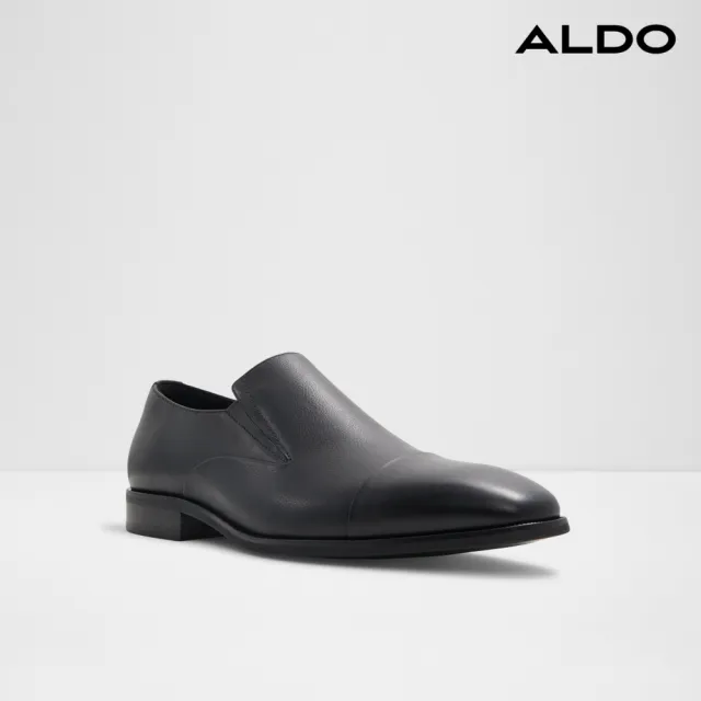 【ALDO】LEBLANC-經典側V素色紳士鞋-男鞋(黑色)