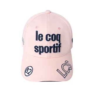 【LE COQ SPORTIF 公雞】高爾夫系列 女款粉色經典刺繡高爾夫遮陽帽 QLS0J100