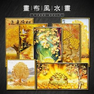 【財神小舖】招財藝術風水噴畫/帶畫框/7款任選(38*68cm/高雄進寶財神廟/招財)