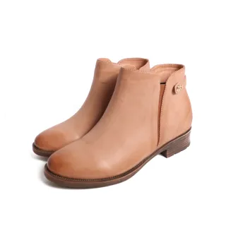 【KOKKO 集團】氣質釋放顯瘦綿羊皮短靴(咖啡色)