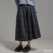 【MO-BO】磨毛感格紋寬褲裙