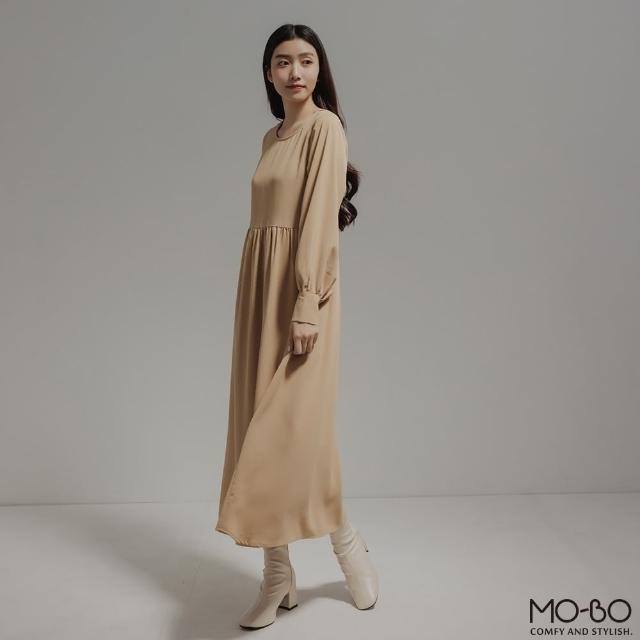 【MO-BO】圓領娃娃雪紡洋裝