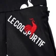 【LE COQ SPORTIF 公雞】高爾夫系列 女款黑色滿版印花修身彈力短裙 QLS8T702
