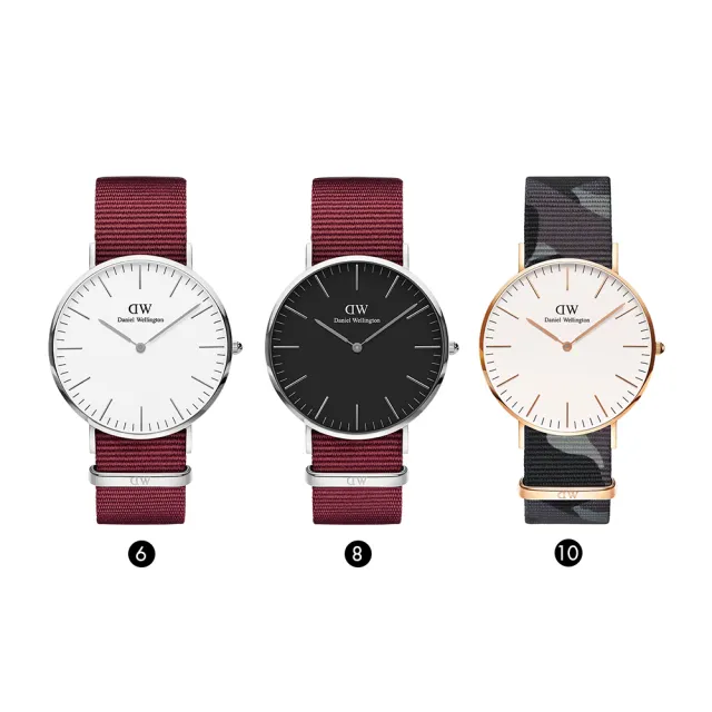 【Daniel Wellington】DW 手錶 精選Classic系列 40mm織紋錶(多款任選 DW00100005 DW00100268 DW00100372)