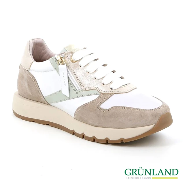 GRUNLAND 義大利時尚摩登復古休閒鞋 灰紫(義大利進口舒適鞋 限量款)