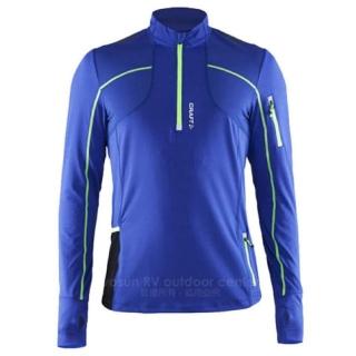 【CRAFT】Trail LS shirt 男款 長袖拉鍊立領中層衣.自行車衣.T恤(1903222-2344 深藍)