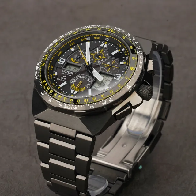 【CITIZEN 星辰】Promaster 限量黑鷹航空錶 NAVI HAWK A-T 空中之鷹手錶 送行動電源 開學(JY8127-59E)