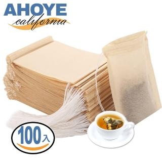 【AHOYE】未漂白環保木漿泡茶袋 100入(泡茶包 泡茶器)