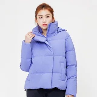 Hilltop 山頂鳥】防潑水保暖蓄熱羽絨可拆帽短版外套女款紫