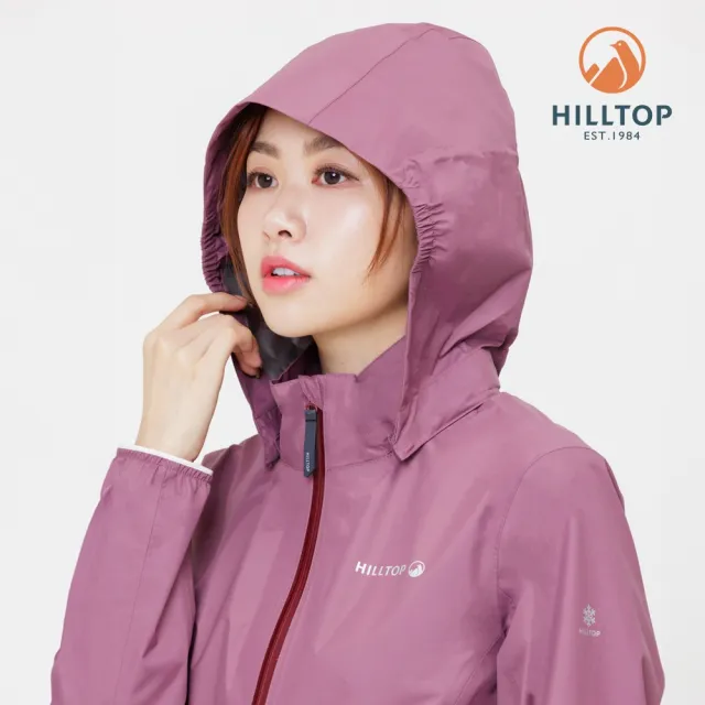 【Hilltop 山頂鳥】GORE-TEX PACLITE 防水透氣抗UV 超輕量可拆帽外套 女款 鬱金香紅｜PH22XFZ9ECH0