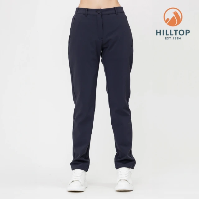 Hilltop 山頂鳥 超潑水保暖彈性長褲 女款 黑｜PH3