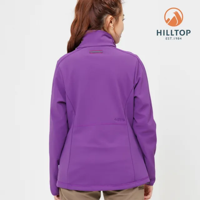 【Hilltop 山頂鳥】WINDSTOPPER透氣保暖防風立領刷毛外套 女款 紫｜PH22XF03ECJ0(可銜接GORE-TEX外件)