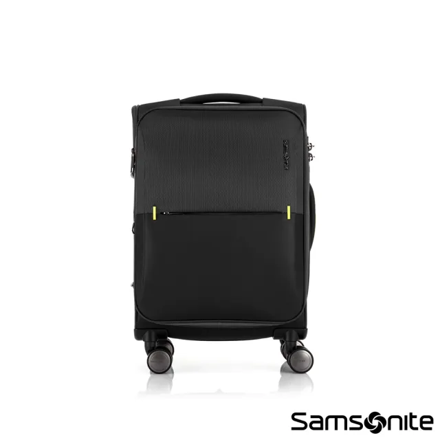 【Samsonite 新秀麗】20吋 STRARIUM 摩登簡約前開式可擴充布面軟殼防潑水行李箱/布箱(多色可選)