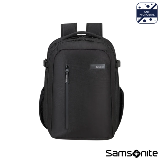 【Samsonite 新秀麗】Roader 抗菌商用多功能筆電後背包15.6吋(黑色)