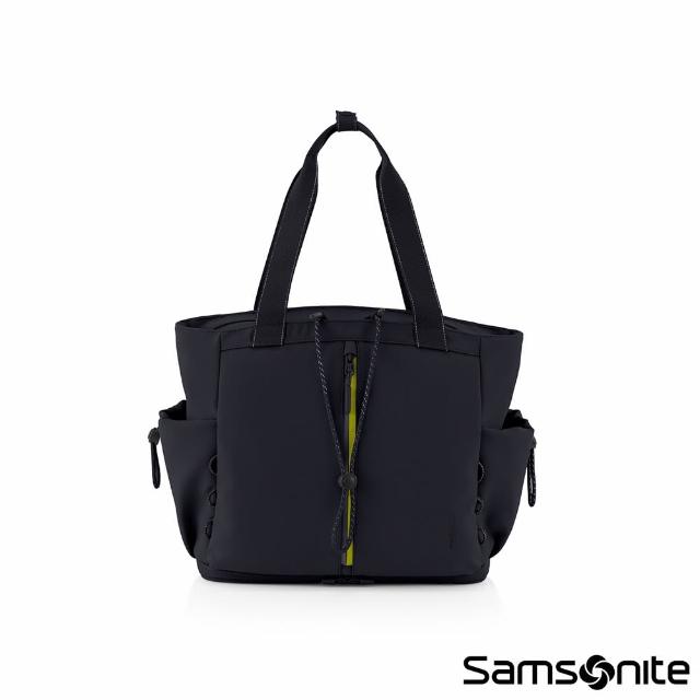 【Samsonite 新秀麗】AC+IVE 輕量多功能大容量防潑水托特包/女包/肩背包/單肩包/手提包/旅行袋(黑)