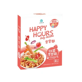 【大地之愛】HAPPY HOURS寶寶麵-紅醬菜菜豬6入(專為12個月以上幼兒設計)