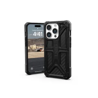 【UAG】iPhone 15 Pro 頂級版耐衝擊保護殼-碳黑(吊繩殼 支援無線充電 10年保固)
