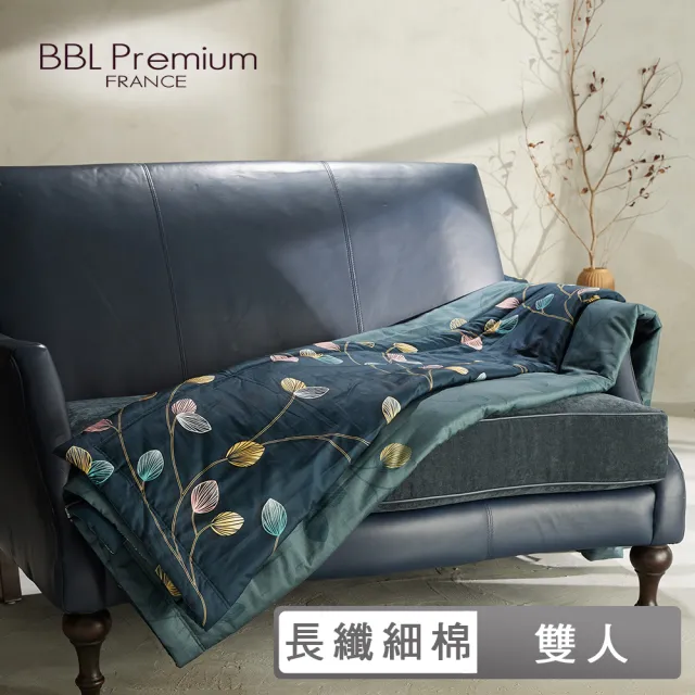 【BBL Premium】100%長纖細棉印花涼被-可麗露-靜岡抹茶(雙人)