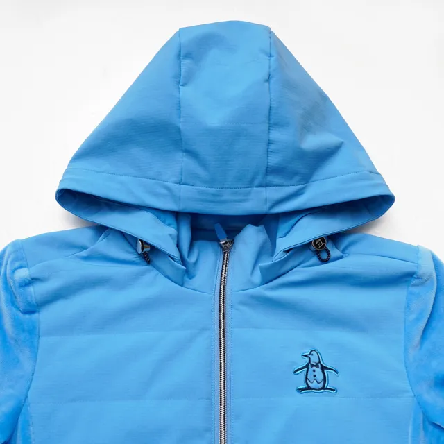 【Munsingwear】企鵝牌 女款淺藍色輕量保暖伸縮材質鋪棉外套MLSL6602